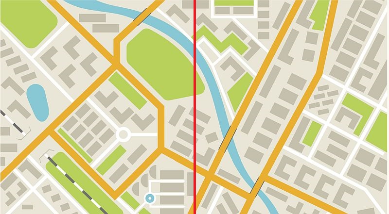 GPS map as bottom frame