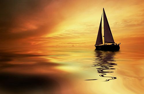 Sailboat on the ocean